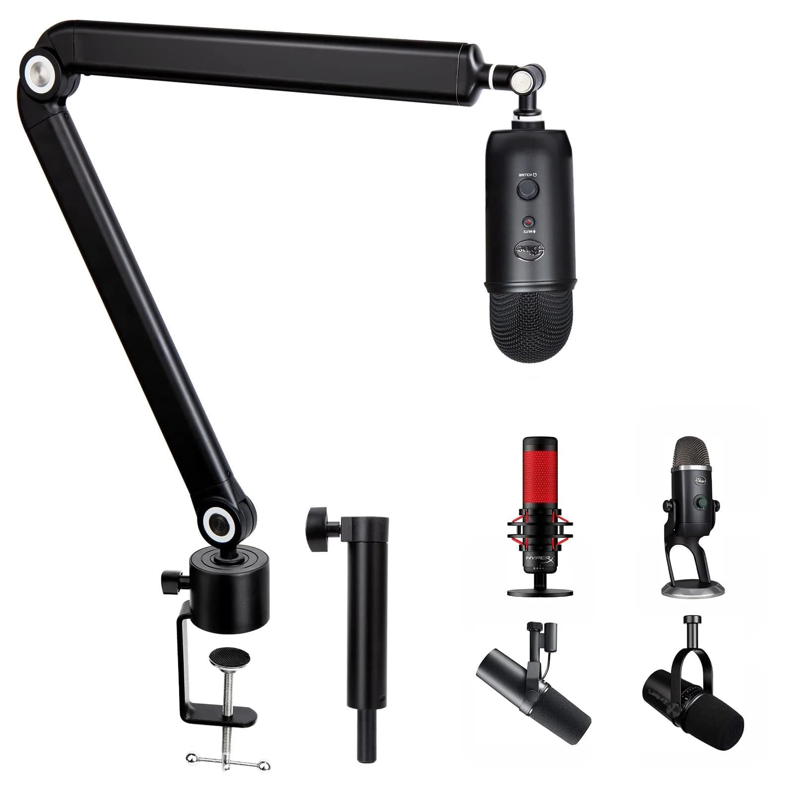 SUNMON Microphone Boom Arm for Blue Yeti | Adjustable Height, Heavy-Duty Metal Support (70-120c) — 𝙈𝙞𝙘𝙧𝙤𝙥𝙝𝙤𝙣𝙚 𝘽𝙤𝙤𝙢 𝘼𝙧𝙢