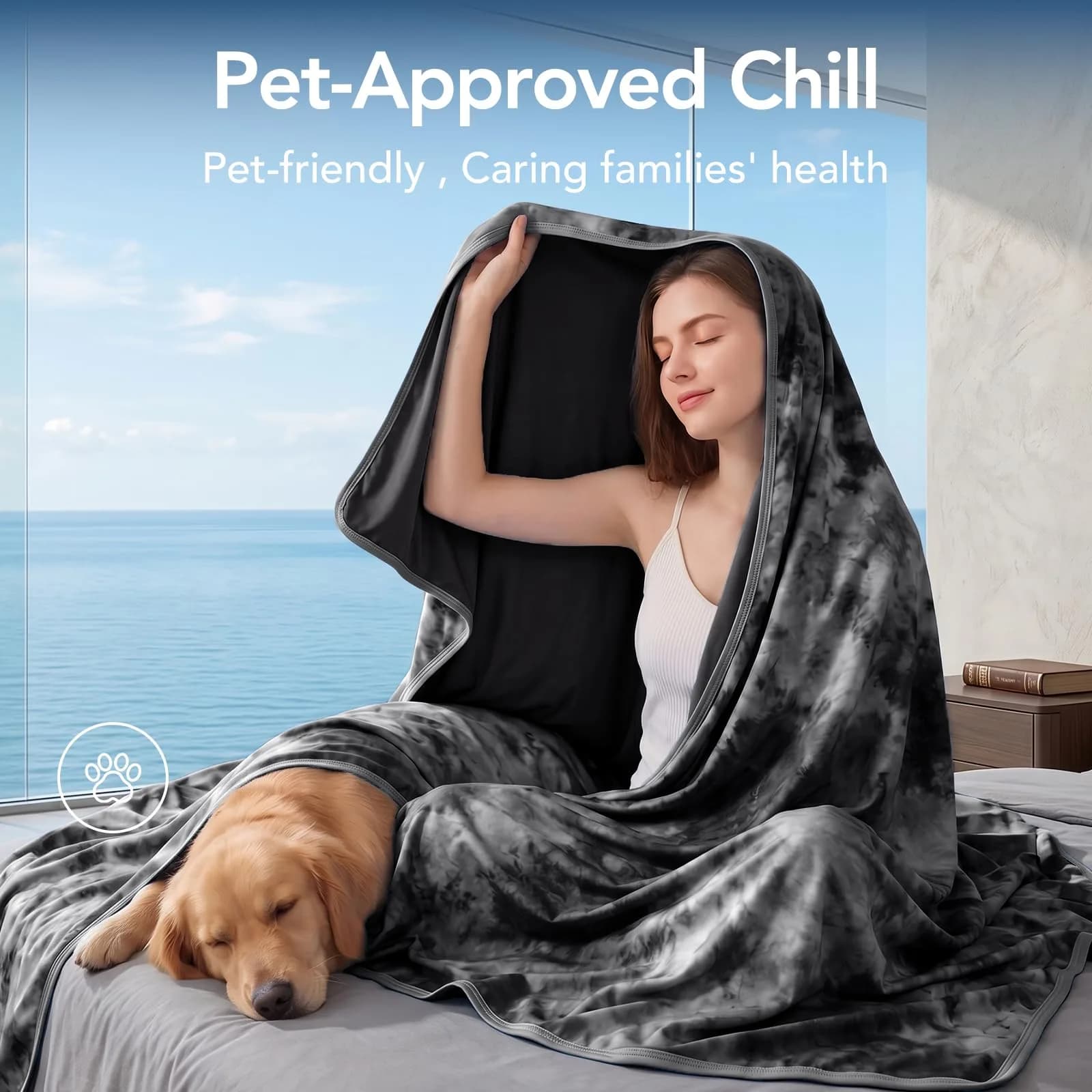 Topcee Cooling Blanket Queen Size 213cm x 224cm (80"x88") | Breathable & Lightweight for Hot Sleepers - view 3