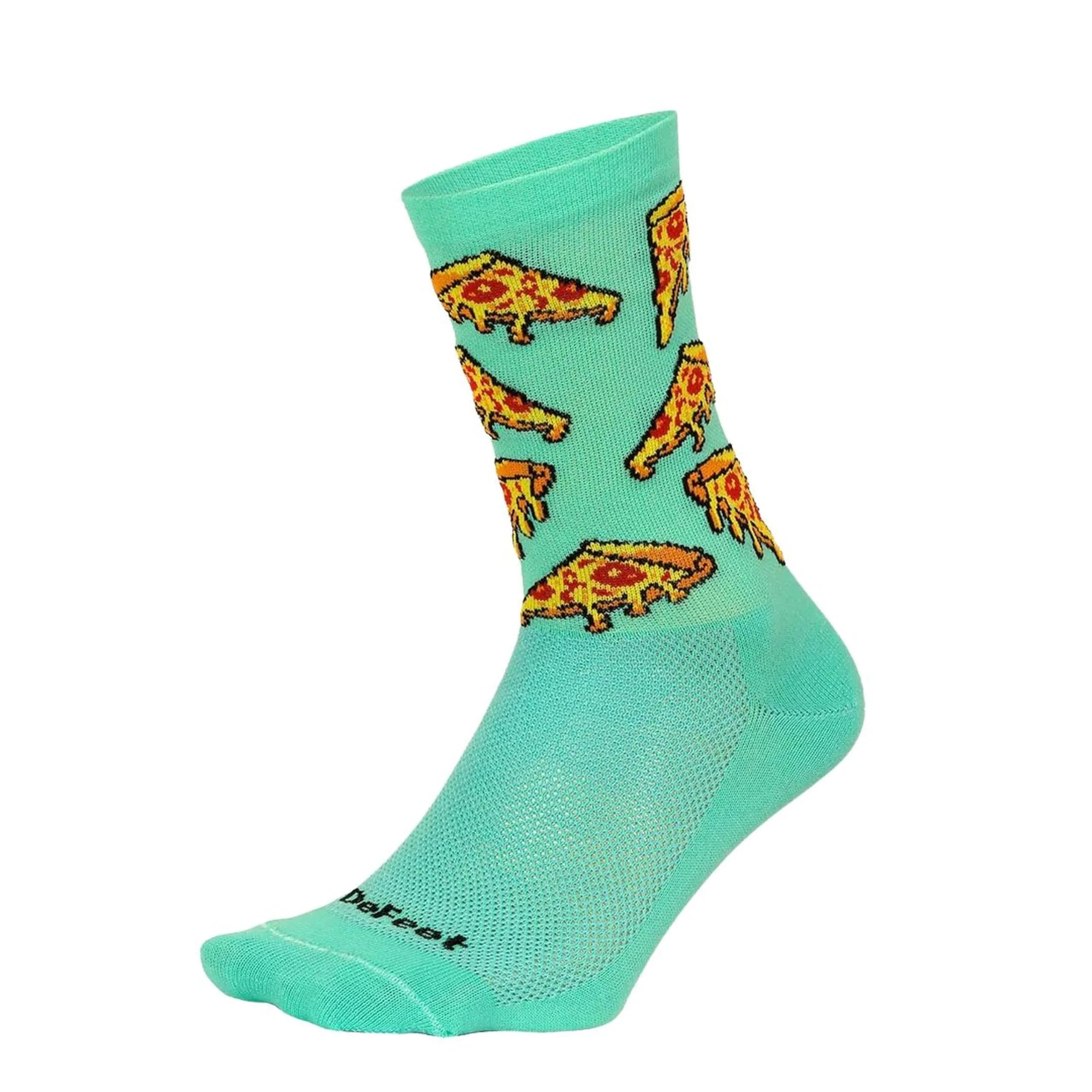 DEFEET Aireator 5" Cycling Socks Colorado Flag XL | Breathable, Moisture-Wicking, USA-Made — Pizza / Medium