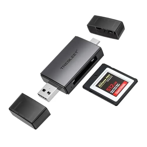 TREBLEET CFexpress Type B Card Reader USB 3.2 10Gbps Up to 900MB/s | High-Speed OTG Adapter for Cameras & Devices thumbnail 1