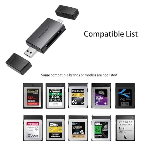 TREBLEET CFexpress Type B Card Reader USB 3.2 10Gbps Up to 900MB/s | High-Speed OTG Adapter for Cameras & Devices thumbnail 6