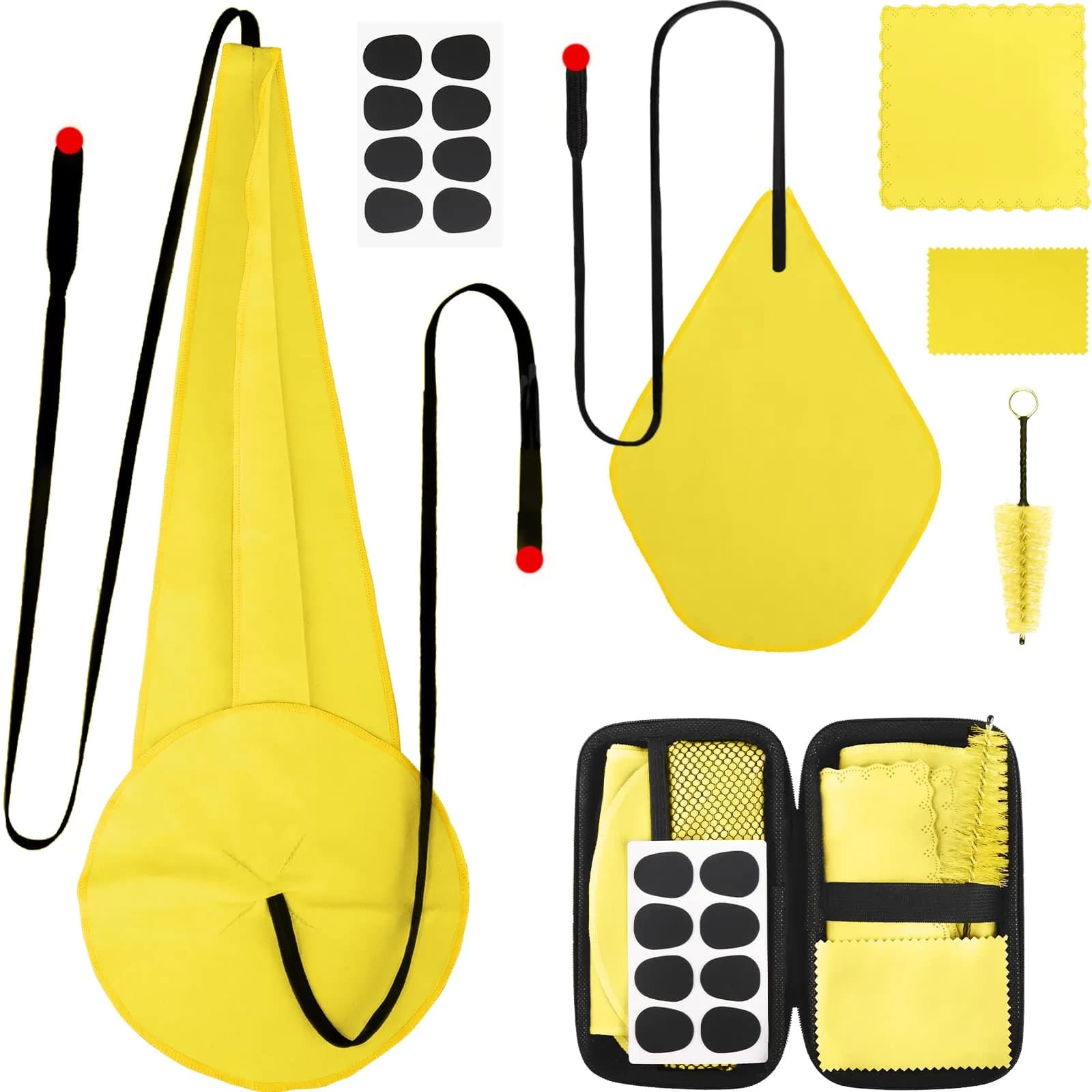 Eison Yellow Brass & Woodwind Instrument Cleaning Kit 8pcs | Sax & Clarinet Care