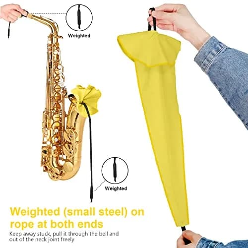 Eison Yellow Brass & Woodwind Instrument Cleaning Kit 8pcs | Sax & Clarinet Care thumbnail 2