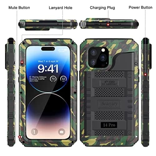 Beasyjoy Waterproof Case for iPhone 14 Pro 6.1" | Heavy Duty Shockproof Armor thumbnail 7