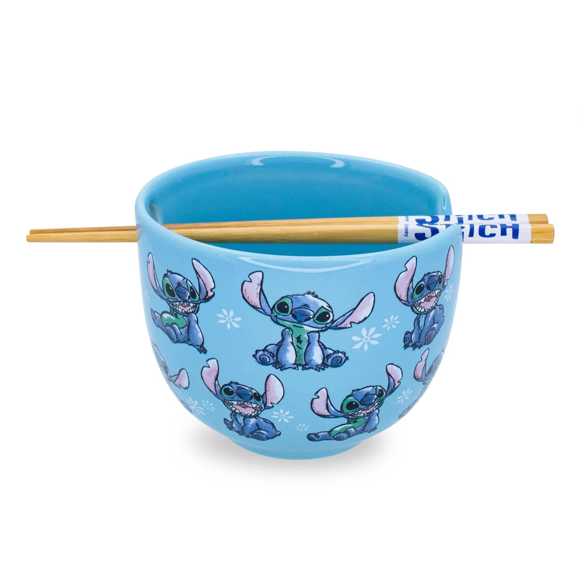 Silver Buffalo Disney Lilo & Stitch Ceramic Dinnerware Set | 20-Ounce Ramen Bowl & Wooden Chopsticks — Lilo and Stitch