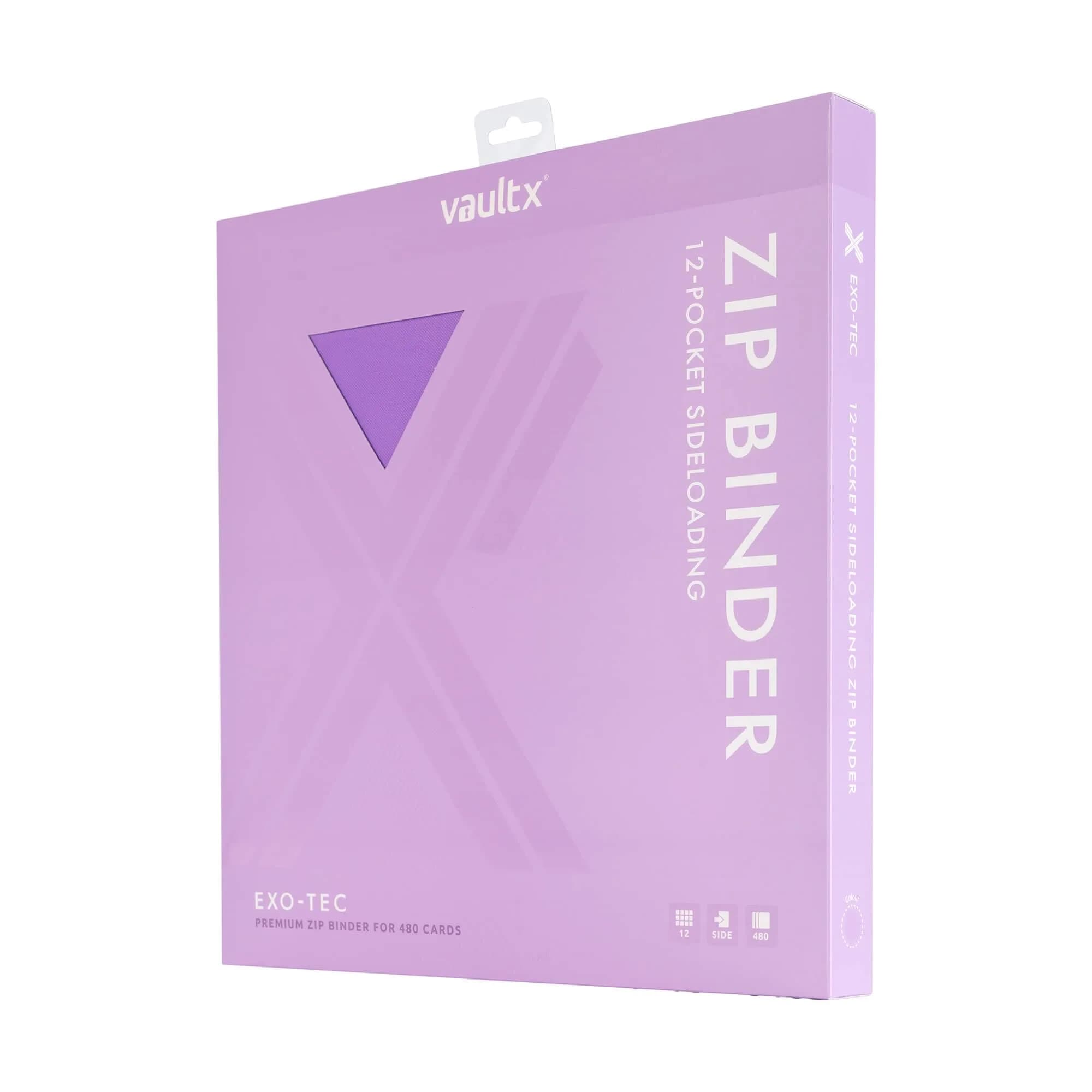 Vault X 12 Pocket Zip Binder, 480 Cards, Exo-Tec Material, 20 Pages, Purple | Premium Card Storage for Collectors - view 2