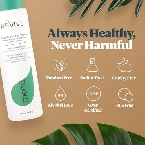 REVIV3 PROCARE Mend Hair Repair Mask - Keratin, Color Safe, 12oz | Deep Repair & Nourishment for All Hair Types thumbnail 4