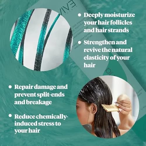 REVIV3 PROCARE Mend Hair Repair Mask - Keratin, Color Safe, 12oz | Deep Repair & Nourishment for All Hair Types thumbnail 3