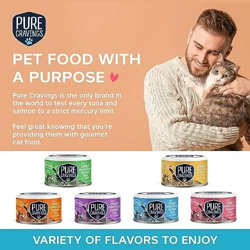 Pure Cravings Wet Cat Food Canned Salmon Cutlets in Gravy | Mercury-Tested, Grain-Free, Protein, Non-GMO (100% Mercury-Tested, Moist Can Fish for Cats) thumbnail 6