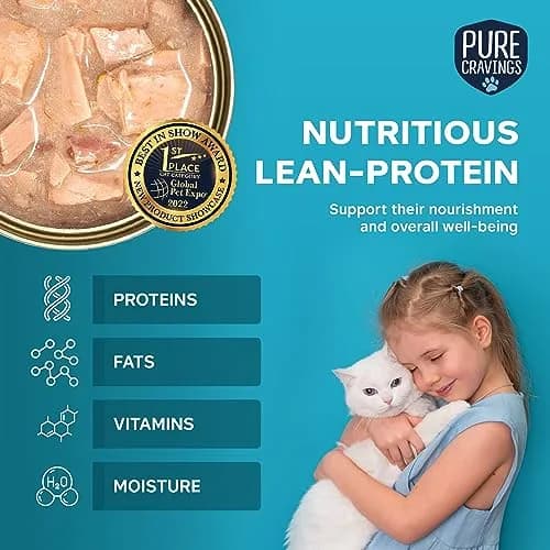 Pure Cravings Wet Cat Food Canned Salmon Cutlets in Gravy | Mercury-Tested, Grain-Free, Protein, Non-GMO (100% Mercury-Tested, Moist Can Fish for Cats) thumbnail 3
