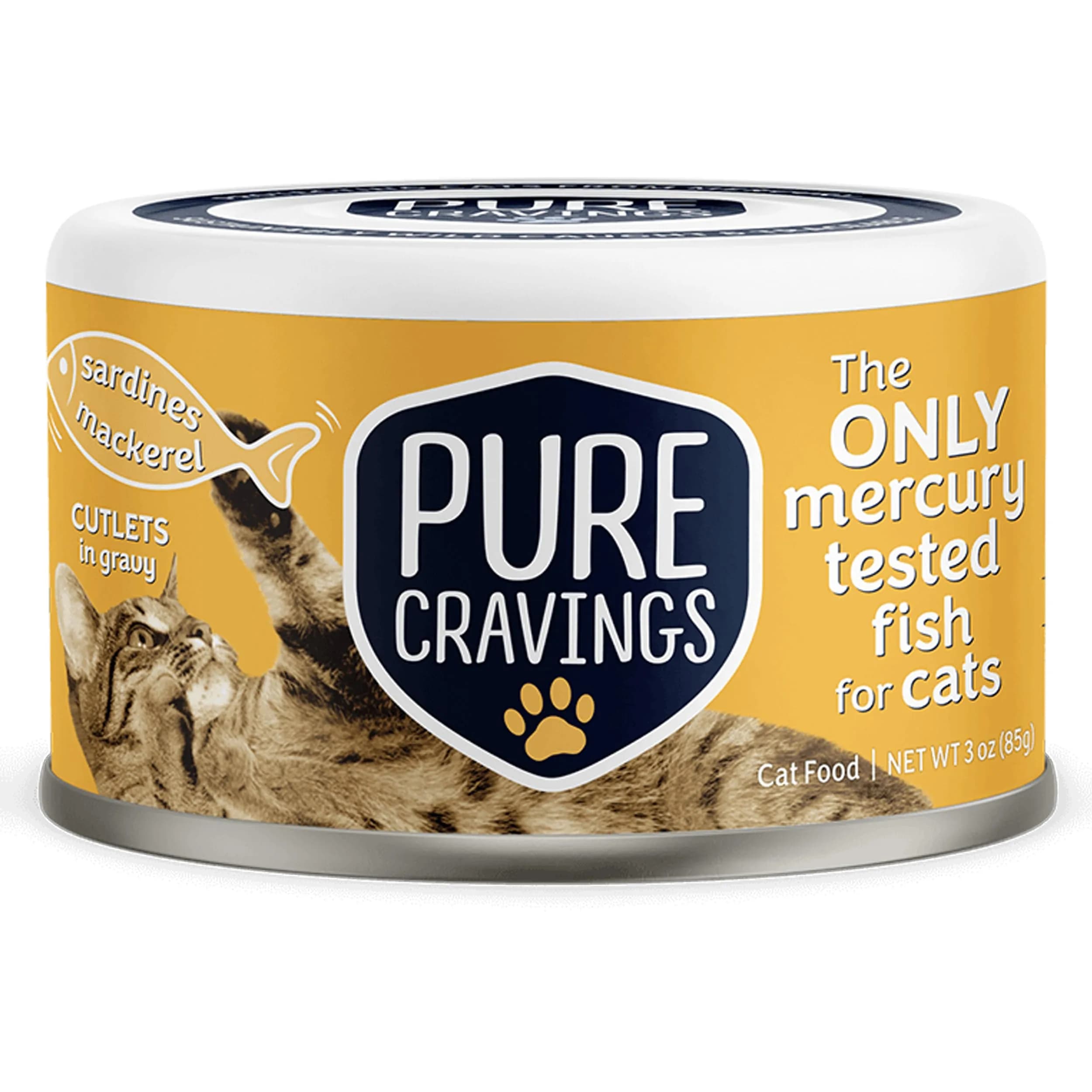 Pure Cravings Wet Cat Food Canned Salmon Cutlets in Gravy | Mercury-Tested, Grain-Free, Protein, Non-GMO (100% Mercury-Tested, Moist Can Fish for Cats) — Natural