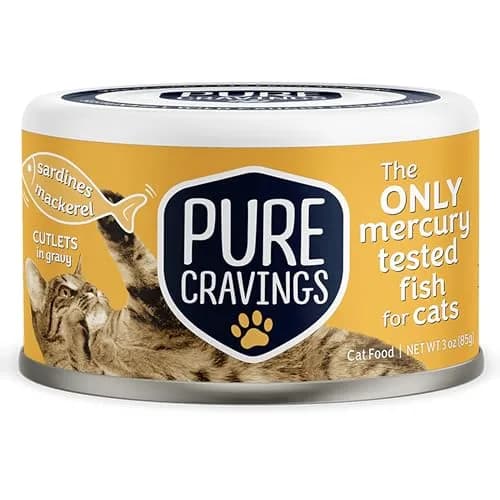 Pure Cravings Wet Cat Food in Gravy 12 Pack | Mercury Tested, Grain-Free, Non-GMO, Natural Fish thumbnail 1