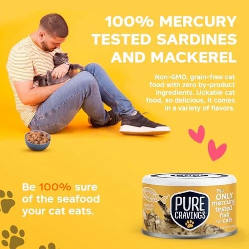 Pure Cravings Wet Cat Food in Gravy 12 Pack | Mercury Tested, Grain-Free, Non-GMO, Natural Fish thumbnail 4