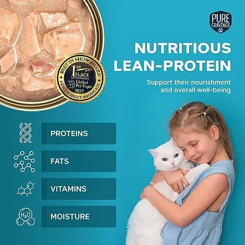 Pure Cravings Wet Cat Food in Gravy 12 Pack | Mercury Tested, Grain-Free, Non-GMO, Natural Fish thumbnail 3
