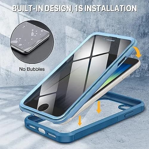 CENHUFO Privacy Case for iPhone SE 2022/2020, 8/7 | Full Body Shockproof with Built-in Privacy Screen Protector thumbnail 9