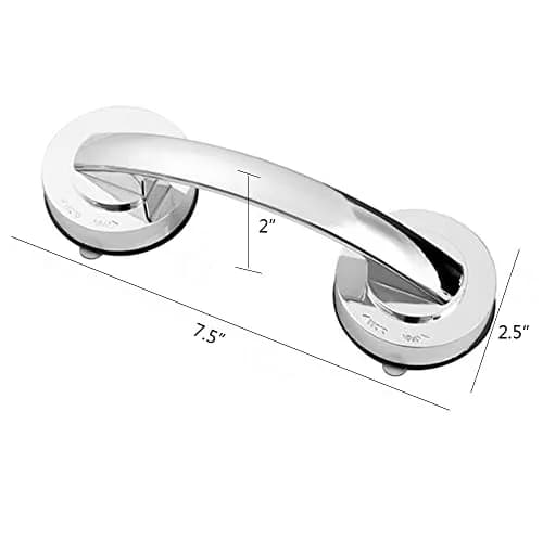 YIDELAI Suction Cup Door Handle for Glass Doors, Cabinets, and Sliding Doors | 19.4cm (7.6") Silver thumbnail 2
