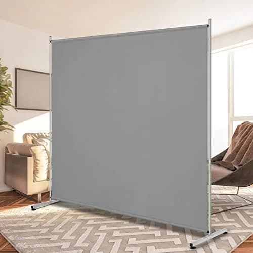 RANTILA Single Panel Room Divider 71''W x 71''H | Freestanding Privacy Screen with Metal Base thumbnail 1