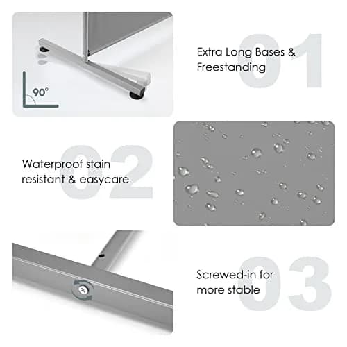 RANTILA Single Panel Room Divider 71''W x 71''H | Freestanding Privacy Screen with Metal Base thumbnail 4