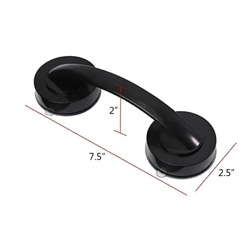 YIDELAI Suction Cup Door Handle for Glass Doors & Cabinets 194mm (7.6 inches) Black thumbnail 2