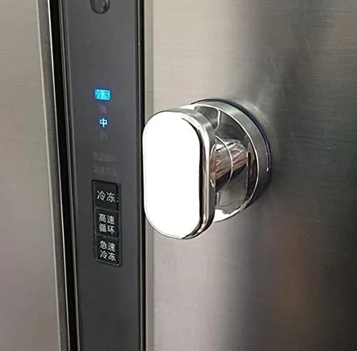 YIDELAI Suction Cup Door Handle with Locking Mechanism for Glass Doors, Cabinets, and Sliding Doors | 19.4cm (7.6 inches) Silver thumbnail 3