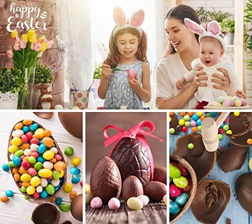 Kamehame Easter Egg Mold, Breakable 3D Silicone Chocolate Mold with Hammer, Large Dinosaur Eggs for Easter Decorations | Food Preparation Mold thumbnail 6