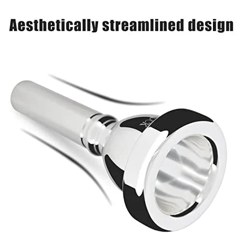 EASTROCK Standard Tuba Mouthpiece 6.8cm (2.68in) Silver Plated | Vacuum Packed for Tuba Players thumbnail 3