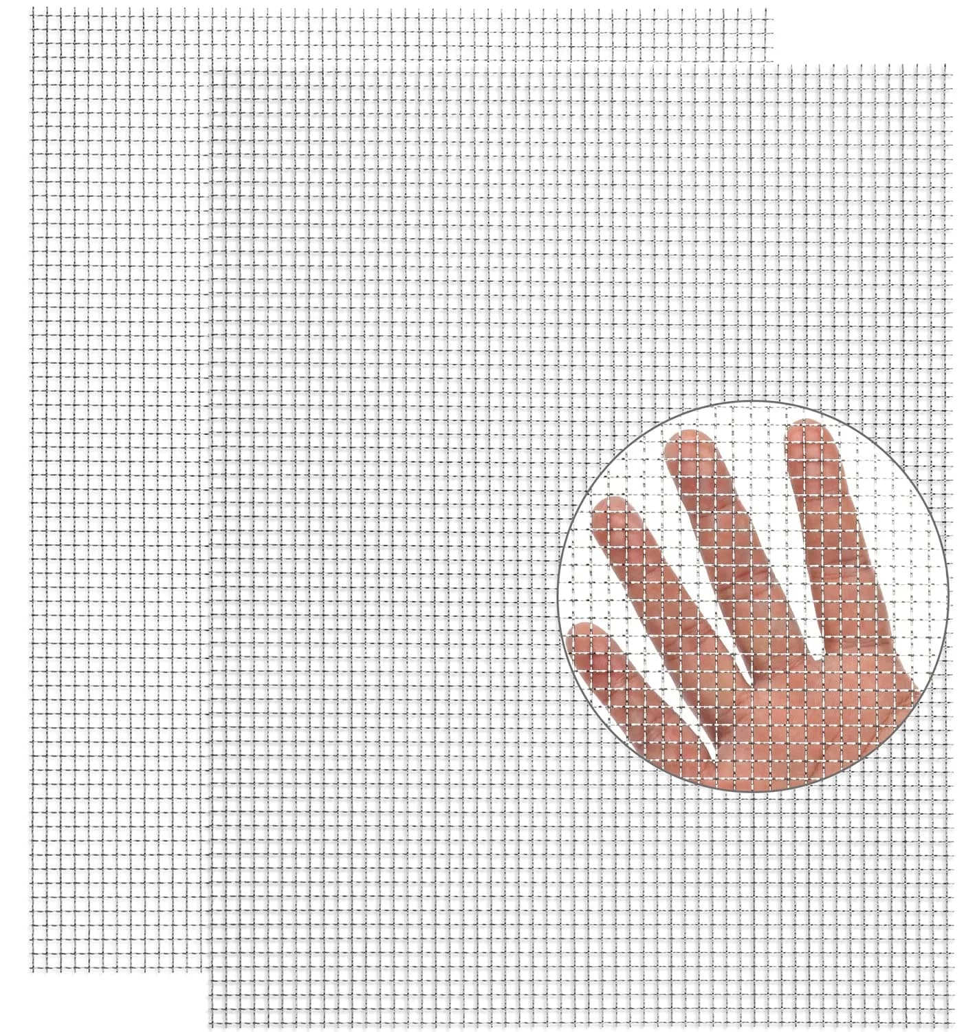 Valchoose 304 Stainless Steel Mesh Screen 2-Pack | 5 Mesh, 11" x 14.2" Crimped Weave