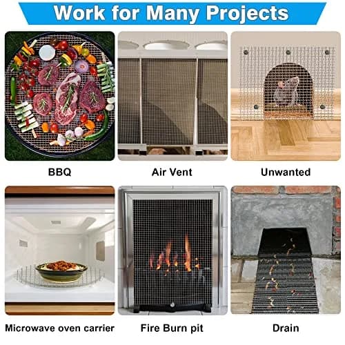 Valchoose 304 Stainless Steel Mesh Screen 2-Pack | 5 Mesh, 11" x 14.2" Crimped Weave thumbnail 3
