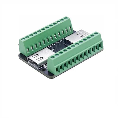 Treedix USB 3.1 Type C Female to Female Adapter Breakout Board 24 Pin | Data Line Wire Extension thumbnail 1