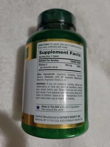 Nature's Bounty Pure Vitamin C 500 mg Tablets 1500 Count (Pack of 6) | Immune Support with Antioxidant Power thumbnail 3
