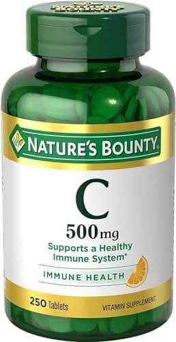 Nature's Bounty Pure Vitamin C 500 mg Tablets 250 Count (Pack of 3) | Immune Support with Antioxidant Power thumbnail 1