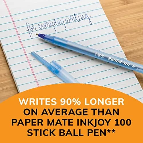 BIC Round Stic Xtra Life Ballpoint Pen 316 Count (Blue) | Smooth Ink Flow, Flexible Barrel thumbnail 4
