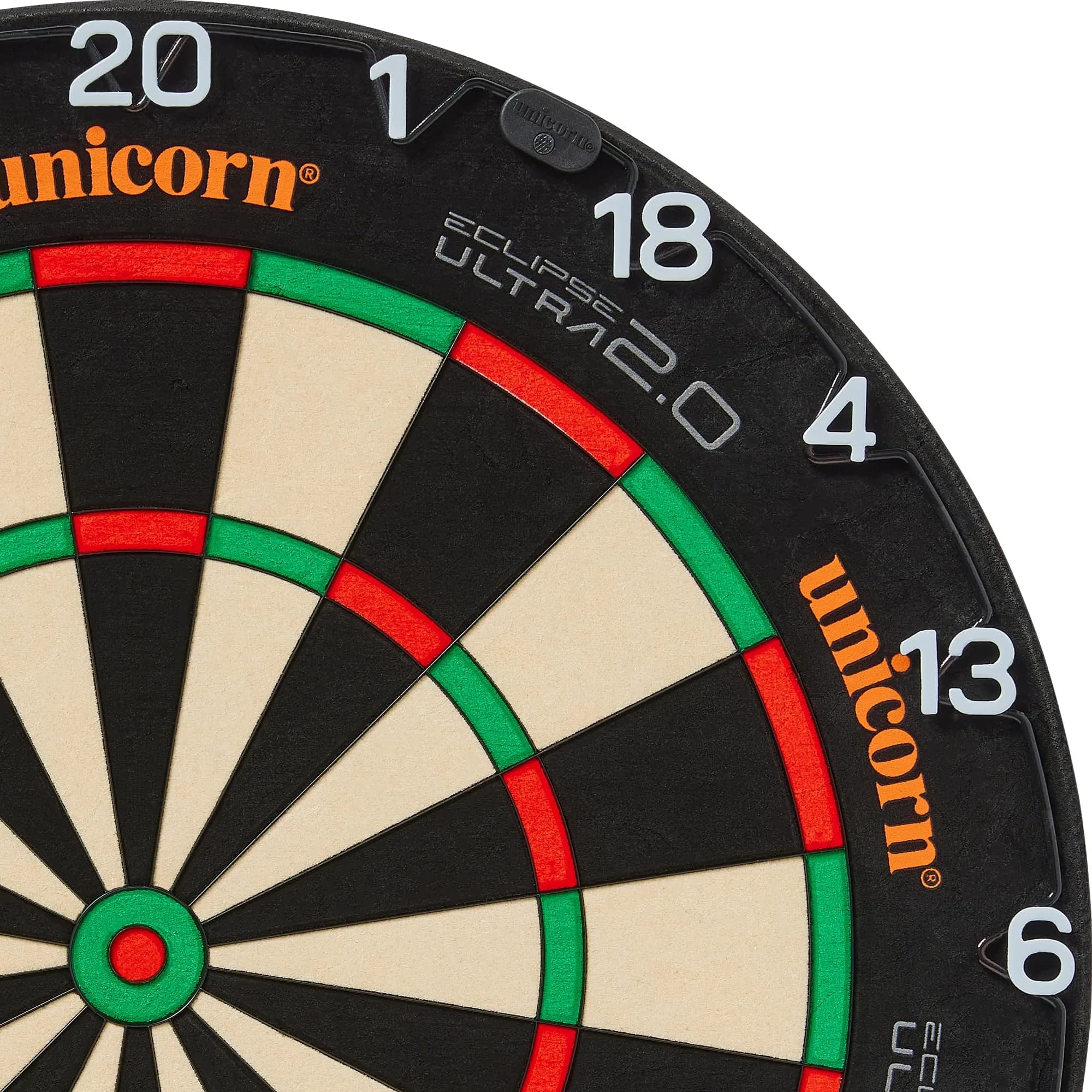 Unicorn Dartboard Number Ring | Eclipse Ultra-Visible | Metal | Ultimate Clarity and Focus | Horizontal White Numbers — White