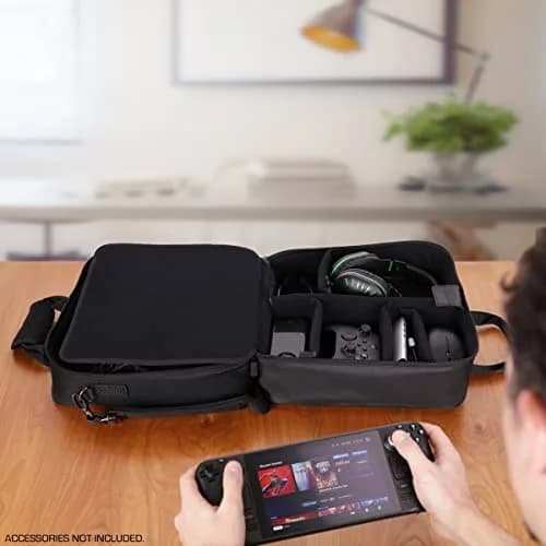 USA Gear Carrying Case for OLED Steam Deck & Gaming Accessories | Customizable Interior, Durable Nylon, Travel-Ready (120 chars) thumbnail 3