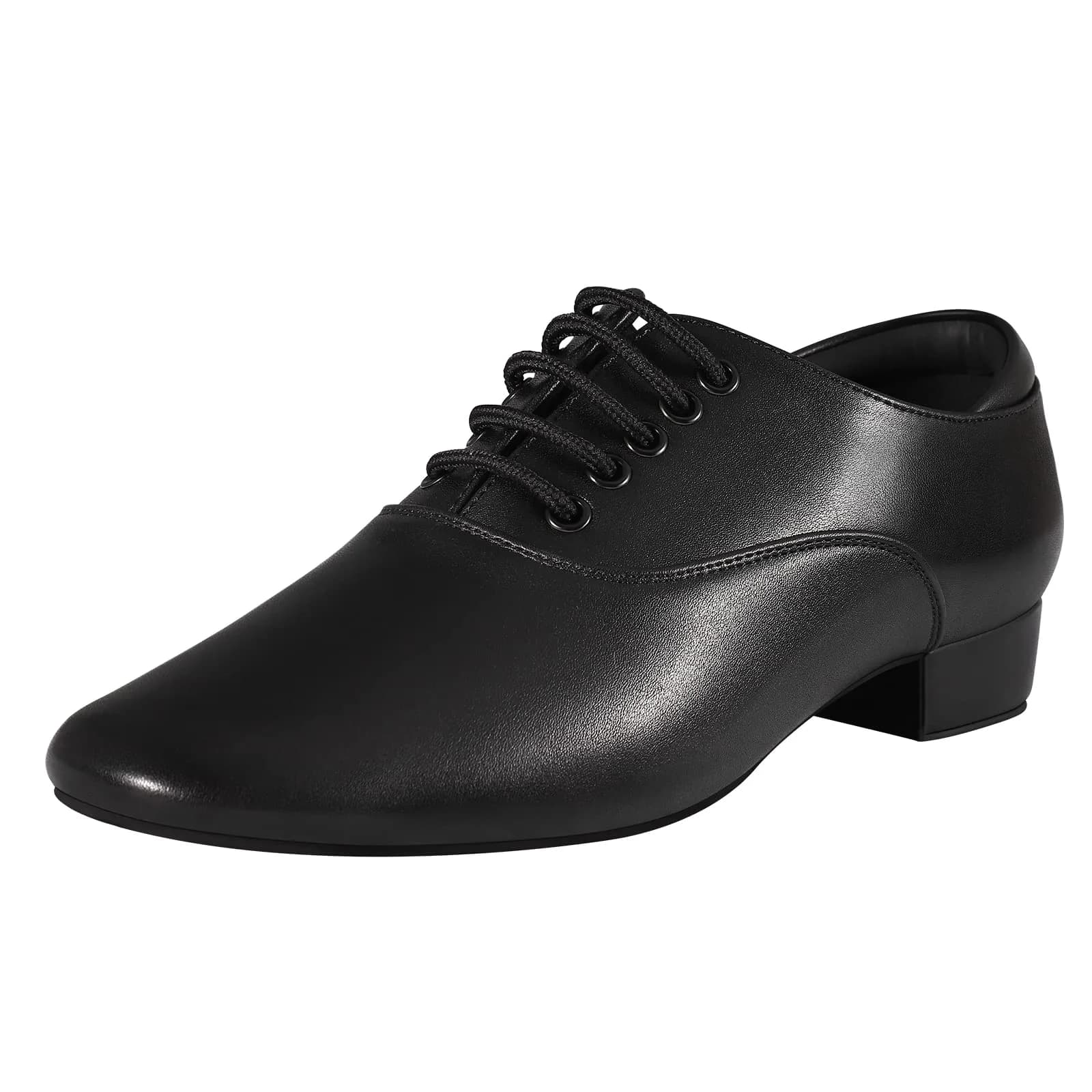 Sogebo Black Ballroom Dance Shoes Leather Character Shoes for Men 12 M US | Latin Tango Salsa