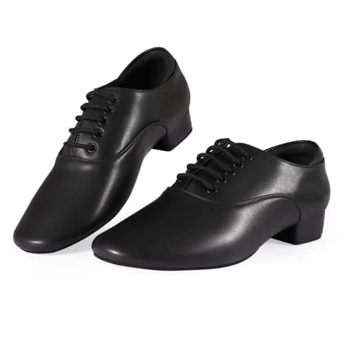 Sogebo Black Ballroom Dance Shoes Leather Character Shoes for Men 12 M US | Latin Tango Salsa thumbnail 6