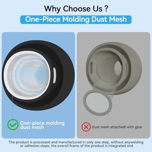 Pohgelan Black Replacement Ear Tips for AirPods Pro 2nd/1st Gen (XS/S/M/L) | Noise Reduction Holes & Dust Guard Screen thumbnail 3