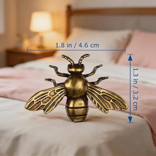 SENTOP Brass Bee Miniature Figurine 2PCS | Retro Animal Insect Home Decor Accent thumbnail 3