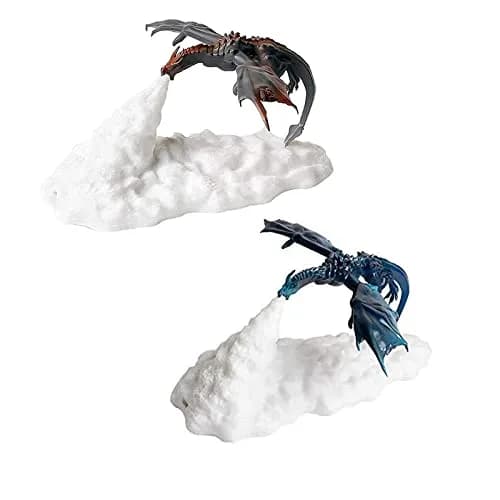 HGomx Fire Dragon Lamp Light 3D Night Light USB Rechargeable | Realistic Dragon Design, Multicolor, 2pcs thumbnail 4