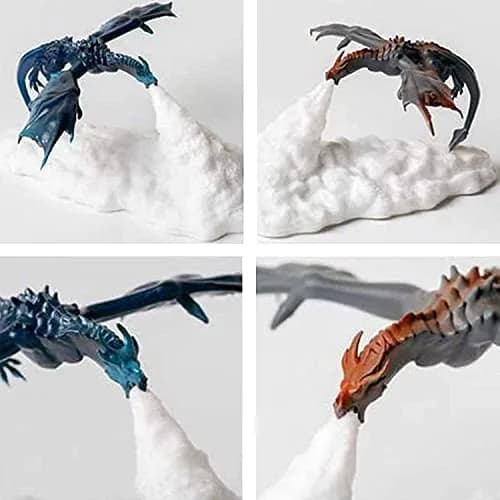 HGomx Fire Dragon Lamp Light 3D Night Light USB Rechargeable | Realistic Dragon Design, Multicolor, 2pcs thumbnail 2