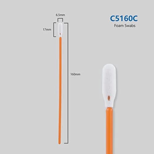AAwipes Foam Swabs 160 mm (6.3") Round Head, 100 pcs | Lint-Free Cleaning for Electronics & Printers thumbnail 2