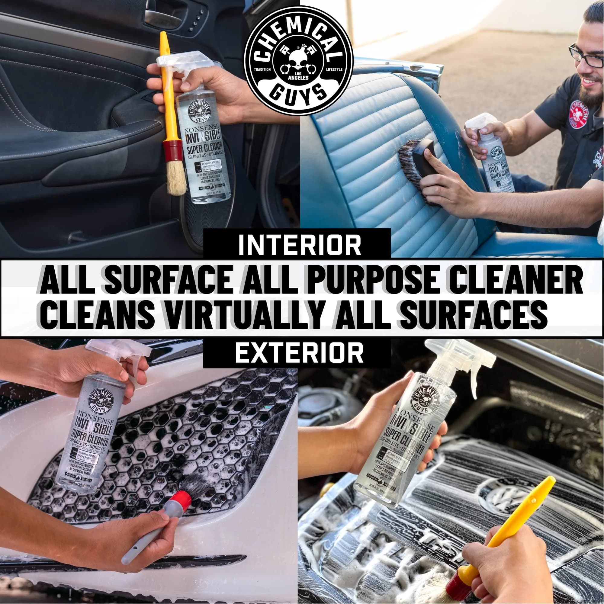 Chemical Guys Sprayable Leather Cleaner and Conditioner with Nonsense All Surface Cleaner, 473ml (16 fl oz) | pH Balanced Formula - view 4
