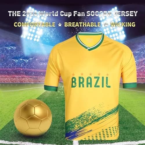 DIBEI Brazil 2026 World Cup Fan Soccer Jersey - Medium thumbnail 3