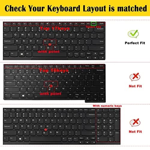 i-Tensodo Colorful Silicone Keyboard Cover for 14" Lenovo Thinkpad T14/T14s/L14/E14/X1 Carbon/Extreme (US Layout) thumbnail 2