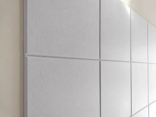 DECORITA Felt Wall Tiles | Large Cork Board Alternative | 12-Pack Gray White thumbnail 4