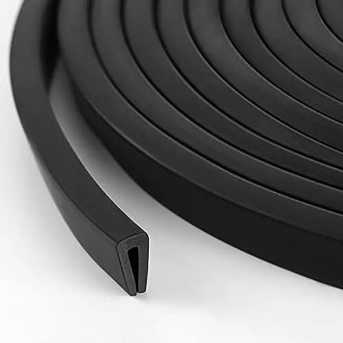 Kingdder 1/8" U Channel Rubber Edge Trim 35 Feet | Durable, Flexible, Water-Resistant thumbnail 1