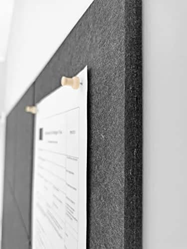 DECORITA Gray Felt Tiles Bulletin Board 12-Pack (11.8"x11.8" Each) | Customizable Wall Organizer for Office & Home thumbnail 6