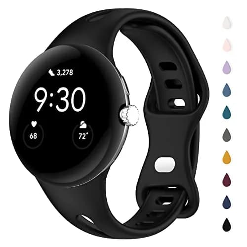 Eiavike Slim Bands Compatible with Google Pixel Watch 4 3 (41mm)/Pixel Watch 2 1 | Breathable Silicone Sport Strap thumbnail 1