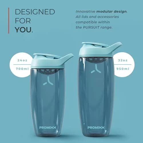 PROMIXX Pursuit 950ml (32 oz) Shaker Bottle | Silent Mixer, Leak-Proof Lid, BPA-Free ECOZEN thumbnail 5