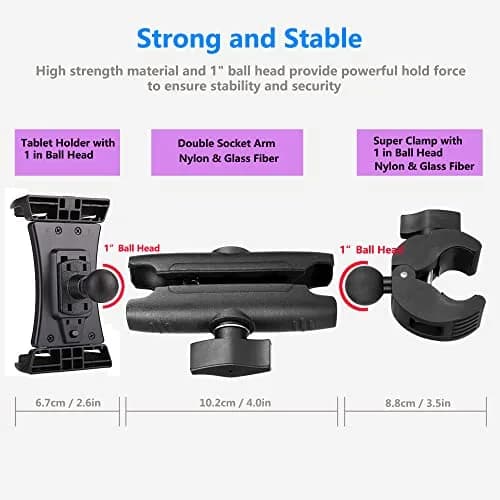 Peastrex Portable Electronic Device Mount for Exercise Bikes | Durable Nylon & Glass Fiber, 4-13" Compatibility, 220g thumbnail 5